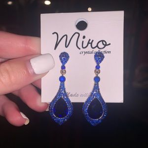 Blue Pageant/ Prom Earrings